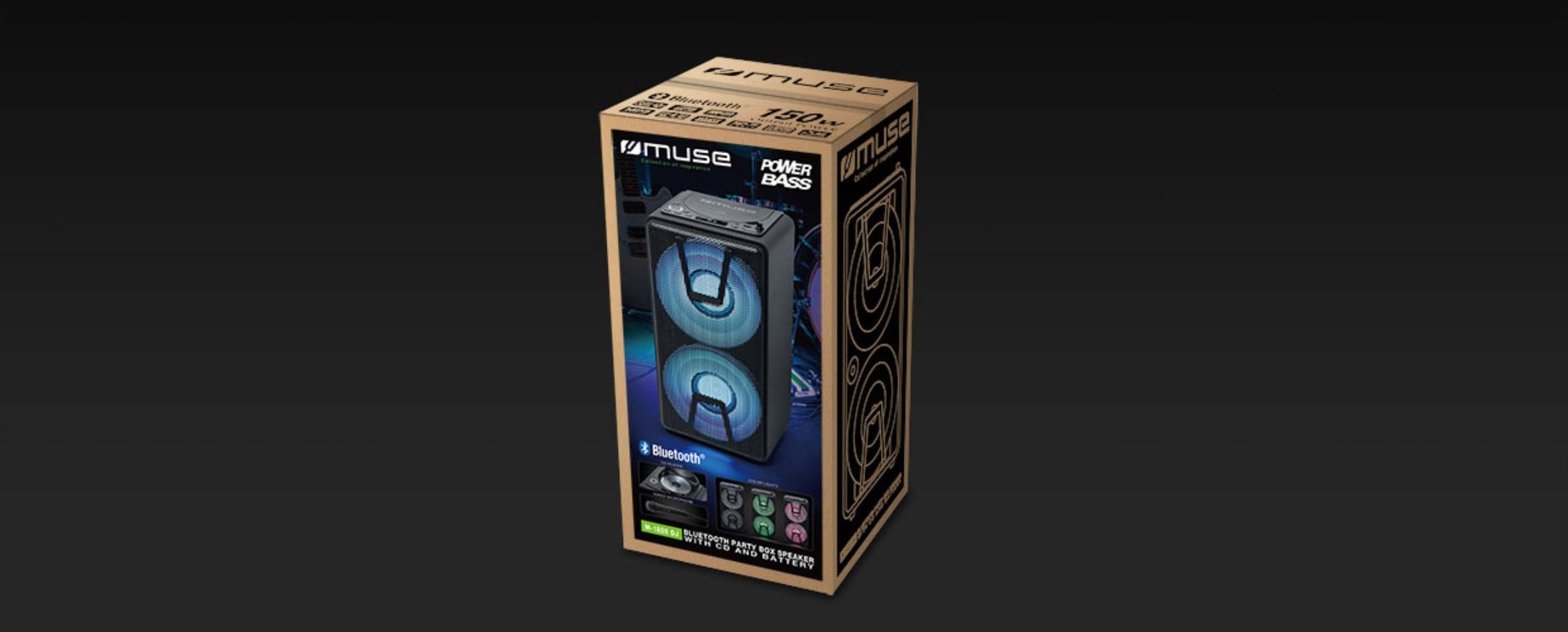 Enceinte sono portable MUSE 150W - M-1820DJ