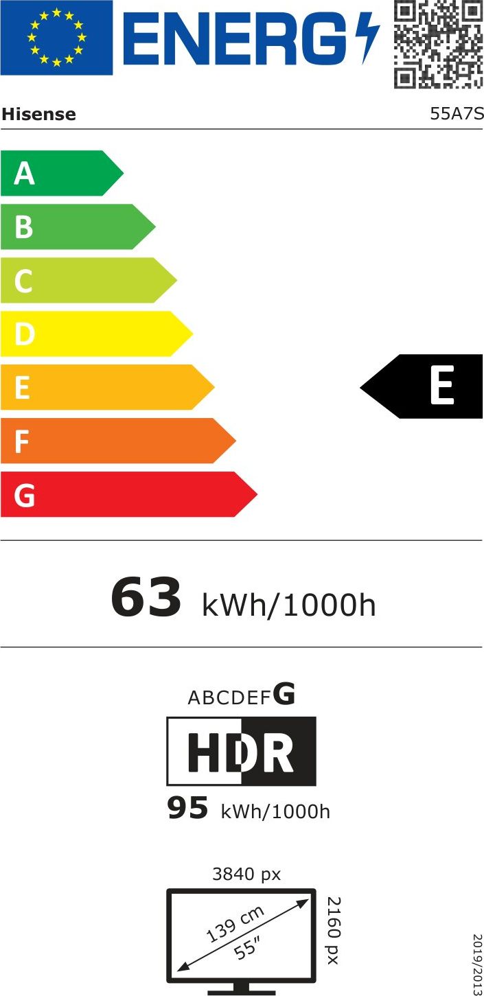 TV QLED 4K 139 cm HISENSE 55" 4K 60Hz Noir - 55A7S