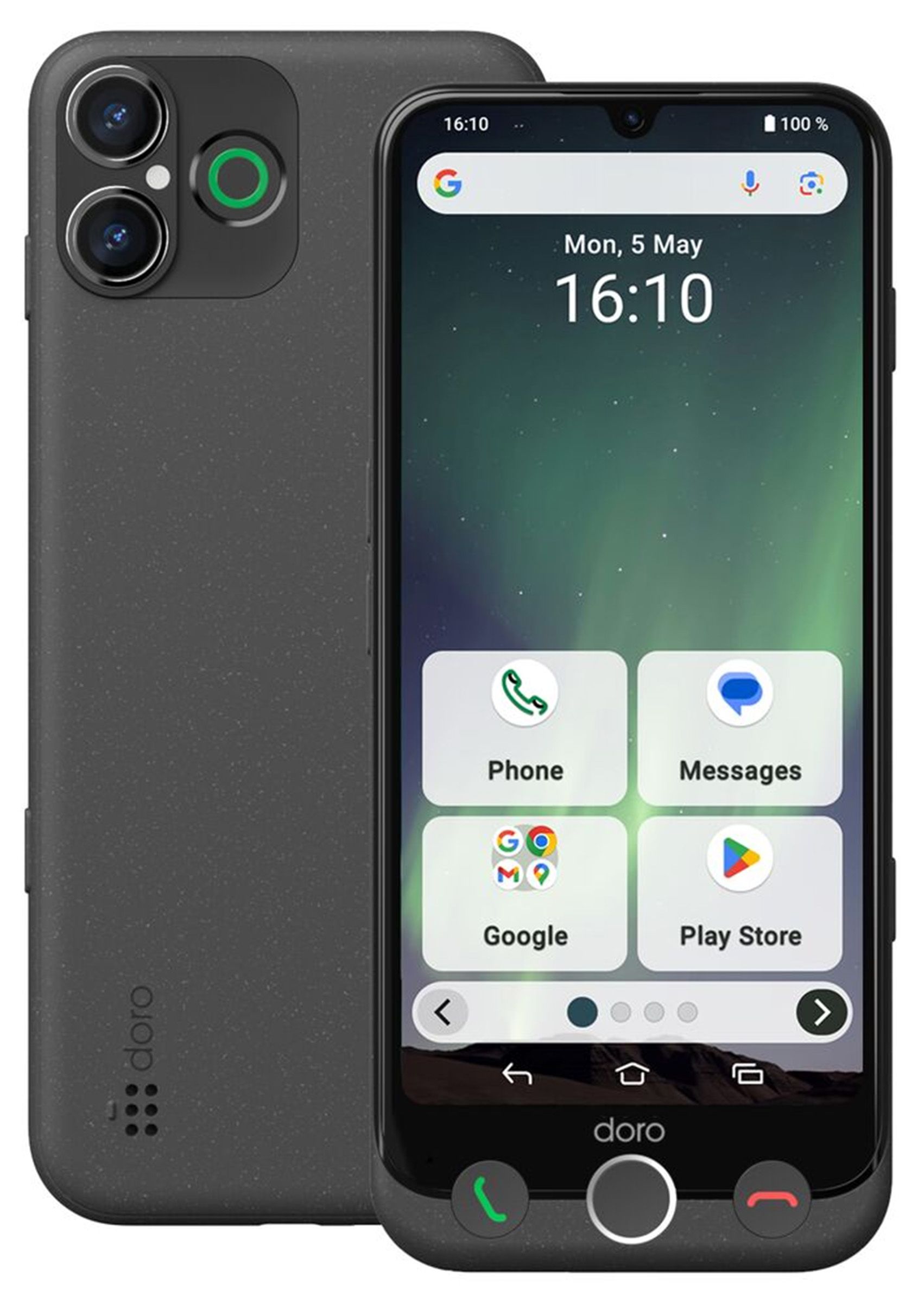 Smartphone DORO Aurora A30 4G 128Go Noir AURORAA30-128GO-NOIR
