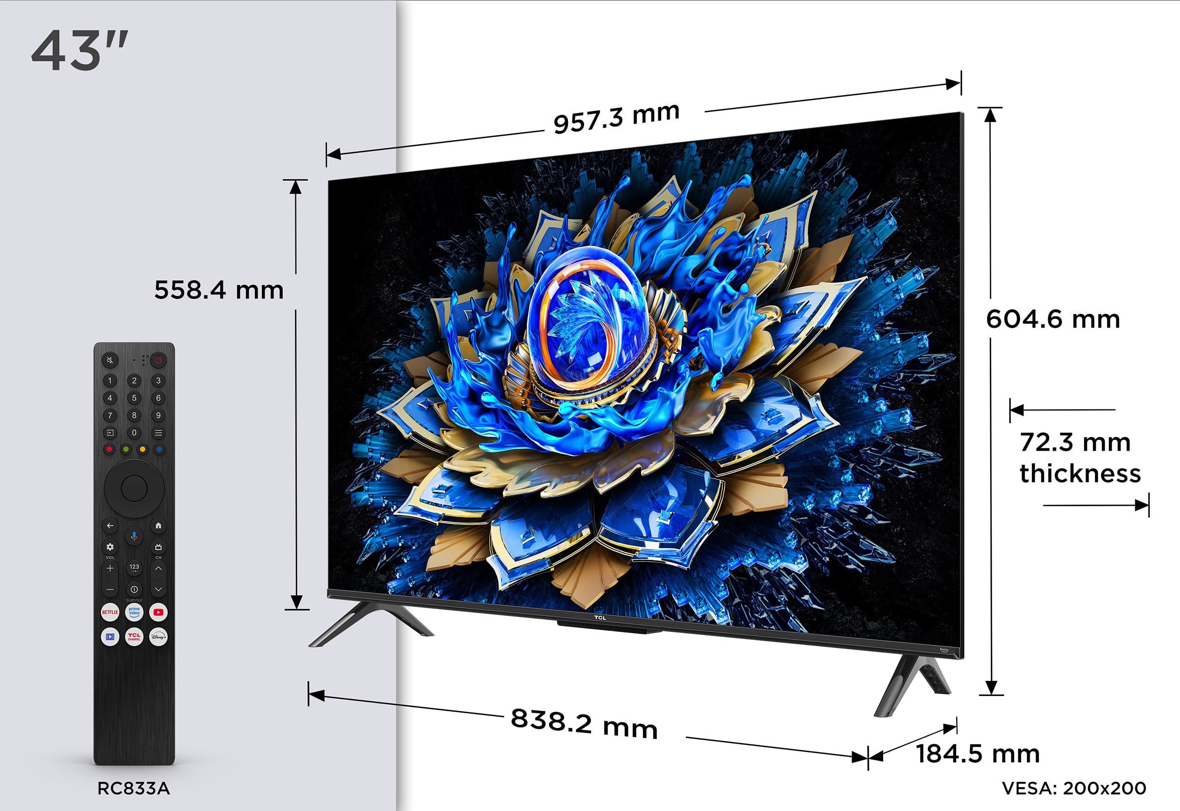 TV QLED 4K 108 cm TCL - 43T69C TV QLED 4K 108 cm TCL - 43T69C