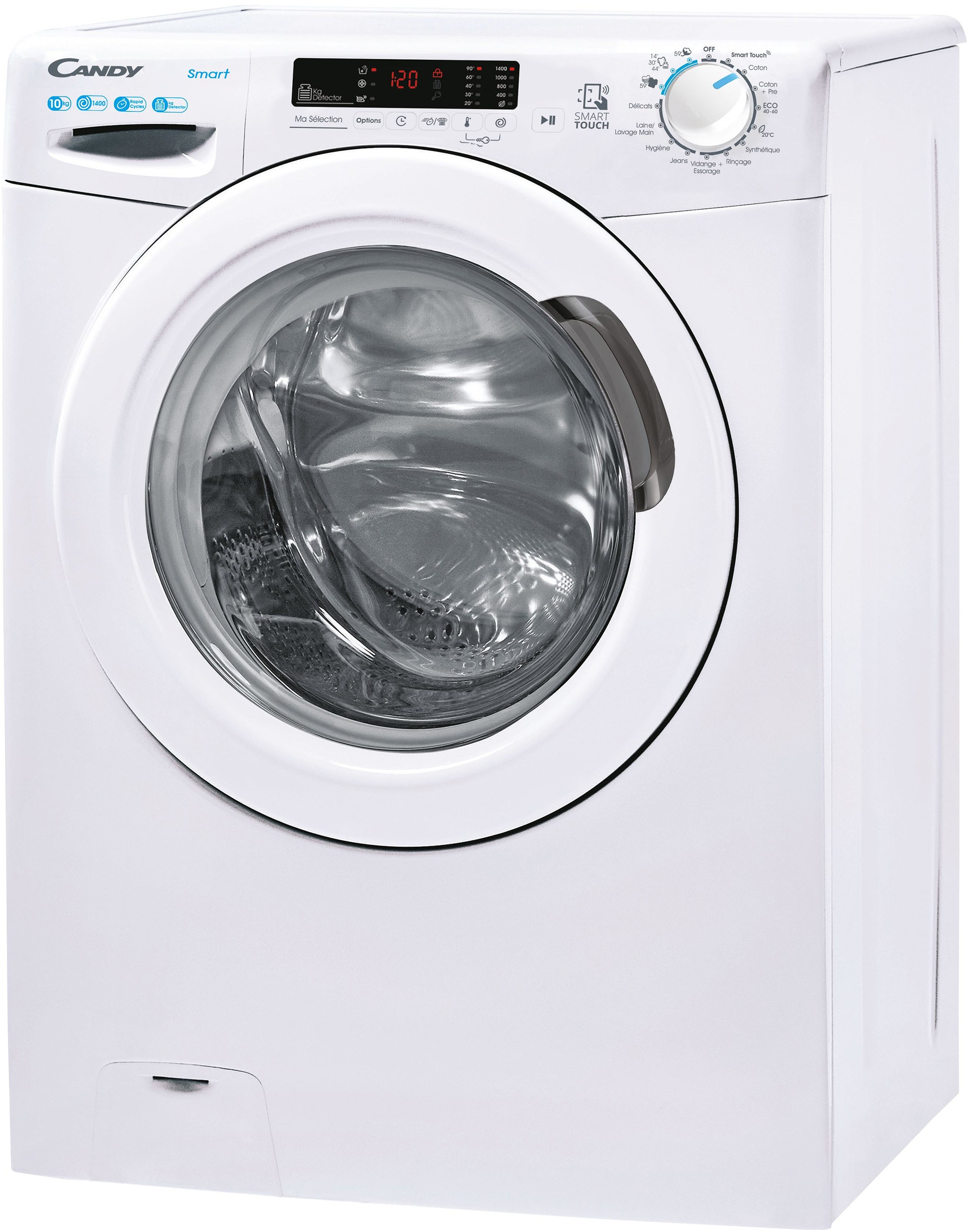 Lave linge Frontal CANDY 1400 trs/mn, 10kg, Blanc - CS4102DW4/1-47