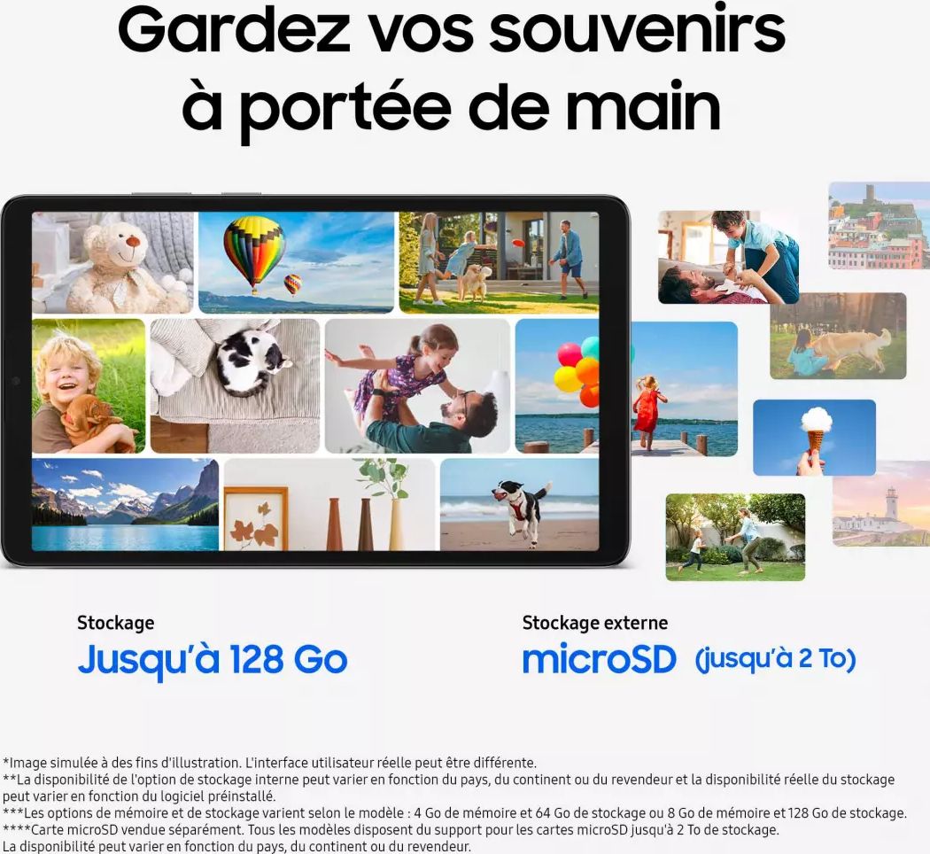 Tablette SAMSUNG 8.7" Wi-Fi 64Go Gris - GALTABA11-64-GRIS