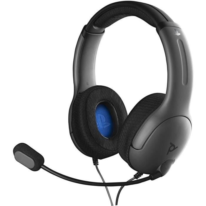 Casque PS5 PDP Casque gamer PS4 LVL40 Gris CASQUE.LVL.40