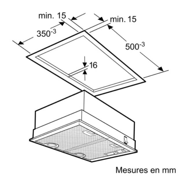 Groupe filtrant NEFF N30, 4 vitesses, 56dB, 53cm, Inox - D5655X1