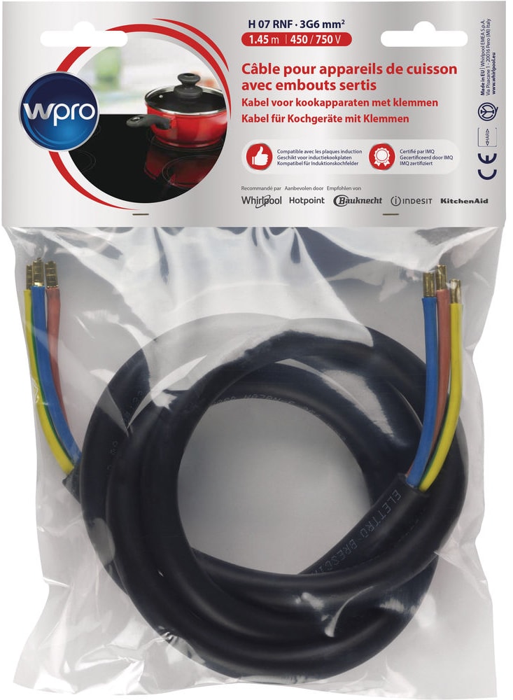 Câble électrique WPRO 1.45m 5750W Induction CAB360/1
