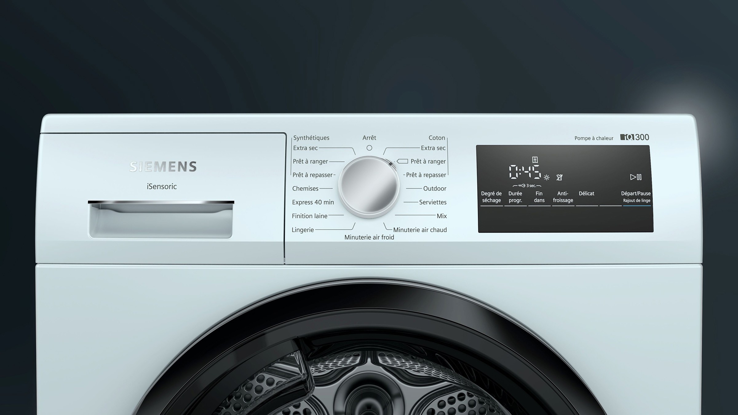 SIEMENS Sèche linge Condensation iQ300 AutoDry 8kg Blanc - WT45HV14FR