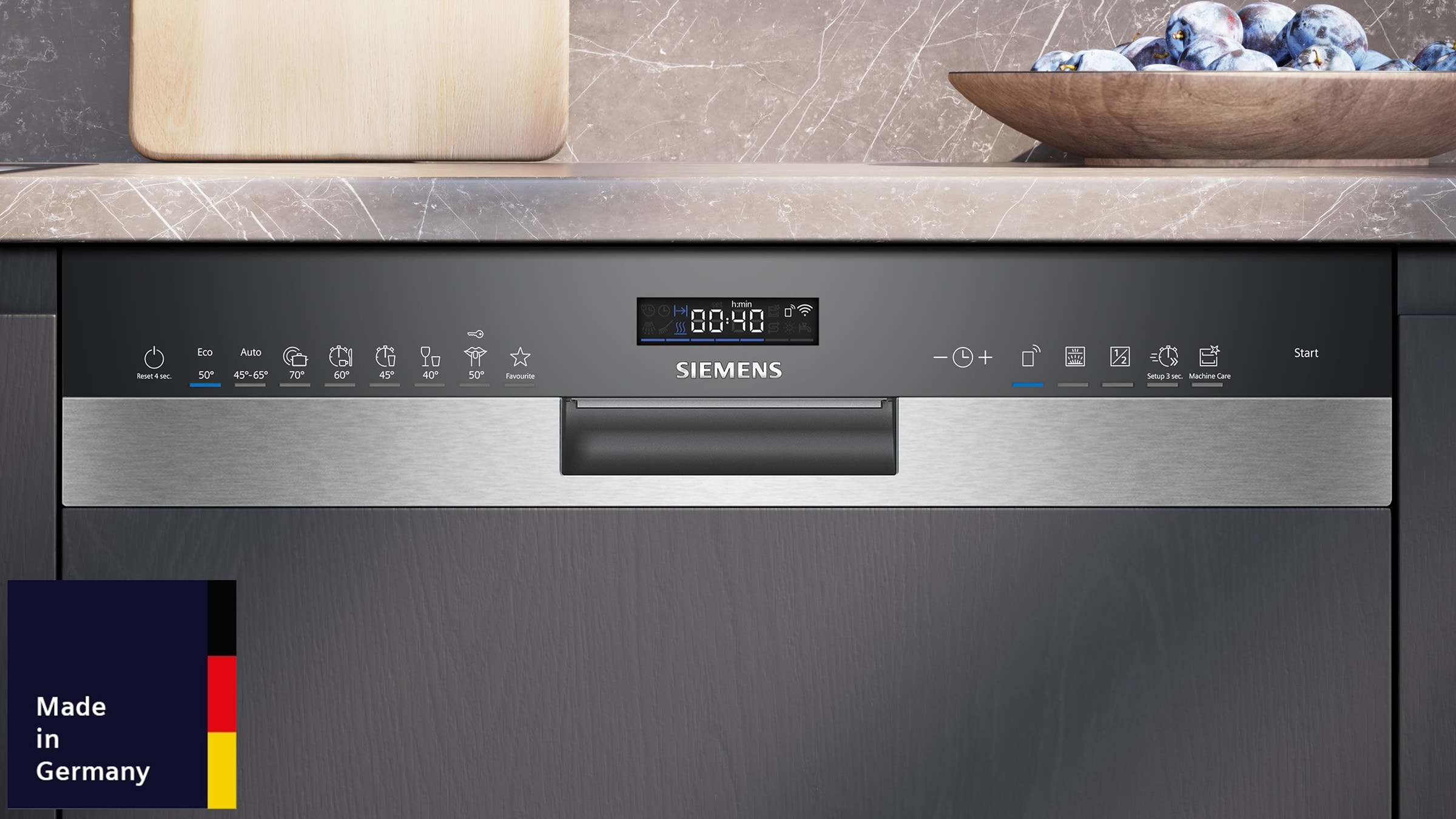 Lave vaisselle encastrable 60 cm SIEMENS iQdrive 42dB 14 couverts Inox - SN55ES12CE
