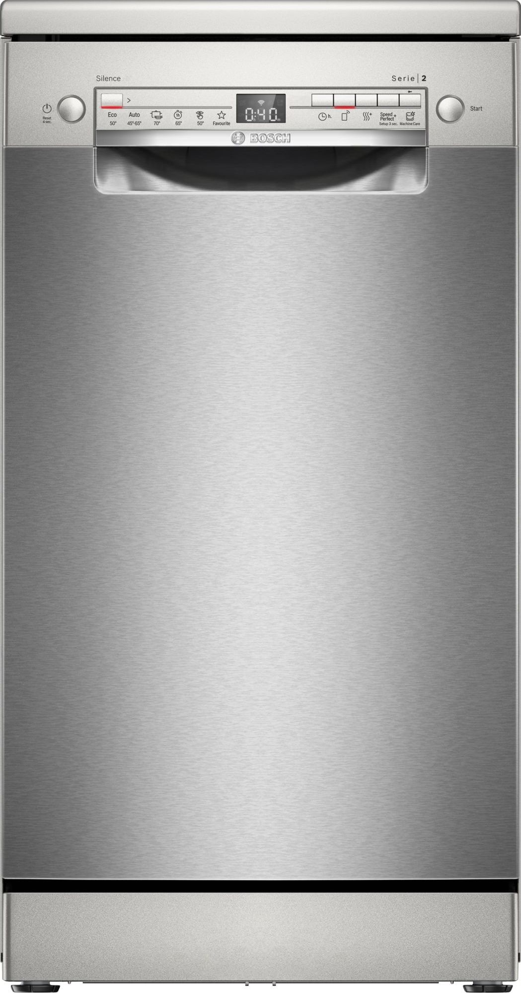 Lave vaisselle 45 cm BOSCH Home Connect 10 couverts 46dB Gris SPS2HKI55E