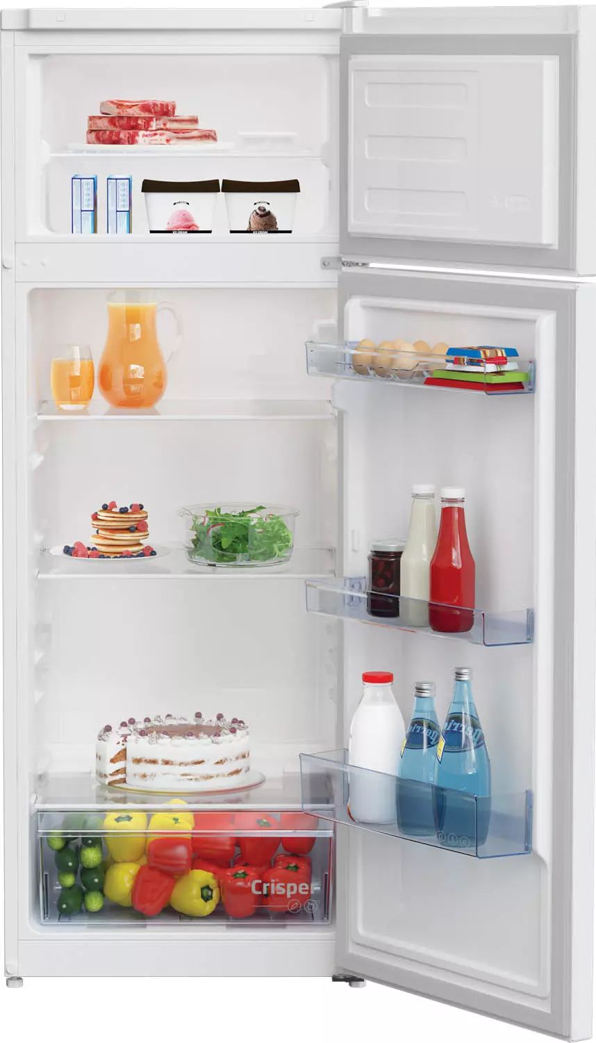 Réfrigérateur congélateur haut BEKO 223L Froid statique Blanc - RDSA240K40WN