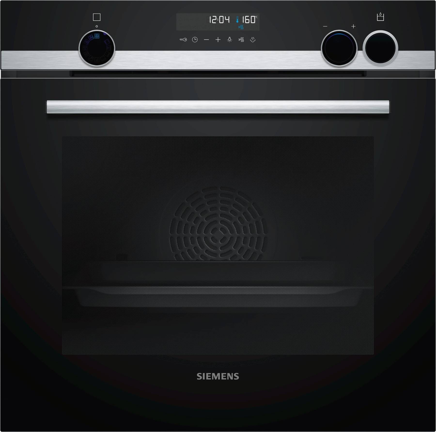 SIEMENS Four encastrable EcoClean iQ500 Added Steam 71L Noir HR538ABS1 SIEMENS Four encastrable EcoClean iQ500 Added Steam 71L Noir HR538ABS1