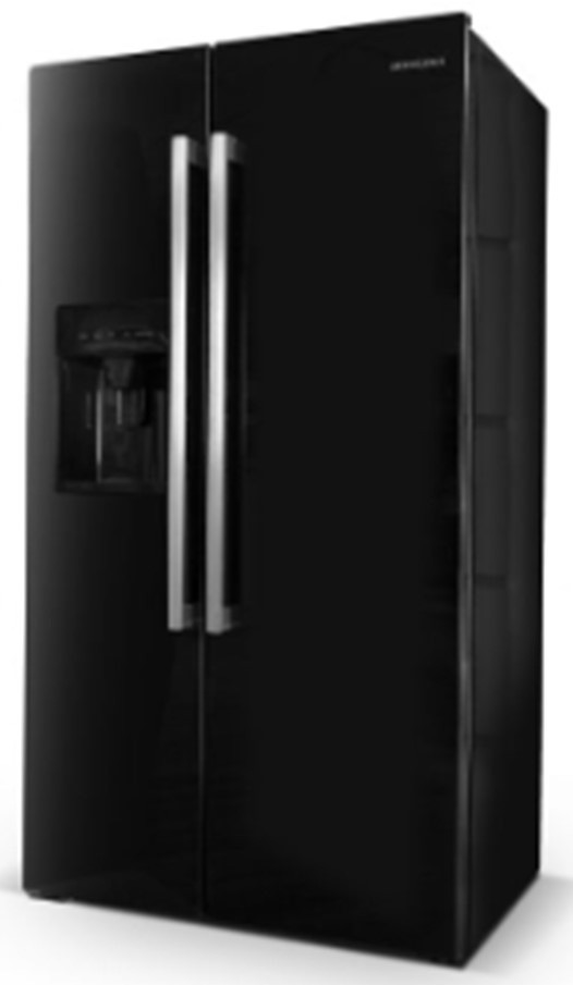 SCHNEIDER Réfrigérateur américain No Frost glass door 556L Noir - SCUS556NFGLB