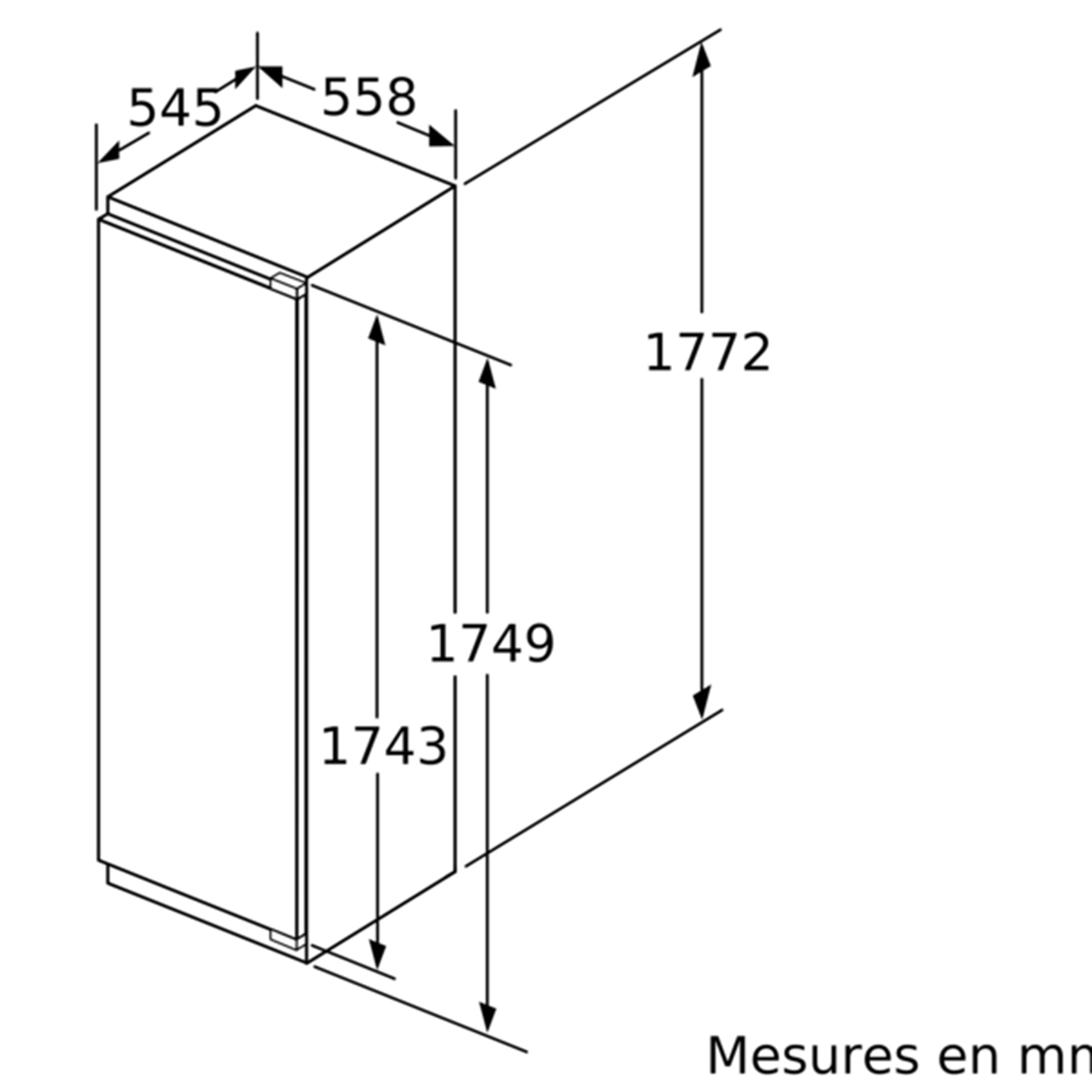 Congélateur encastrable armoire SIEMENS 212L No Frost - GI81NVEE0