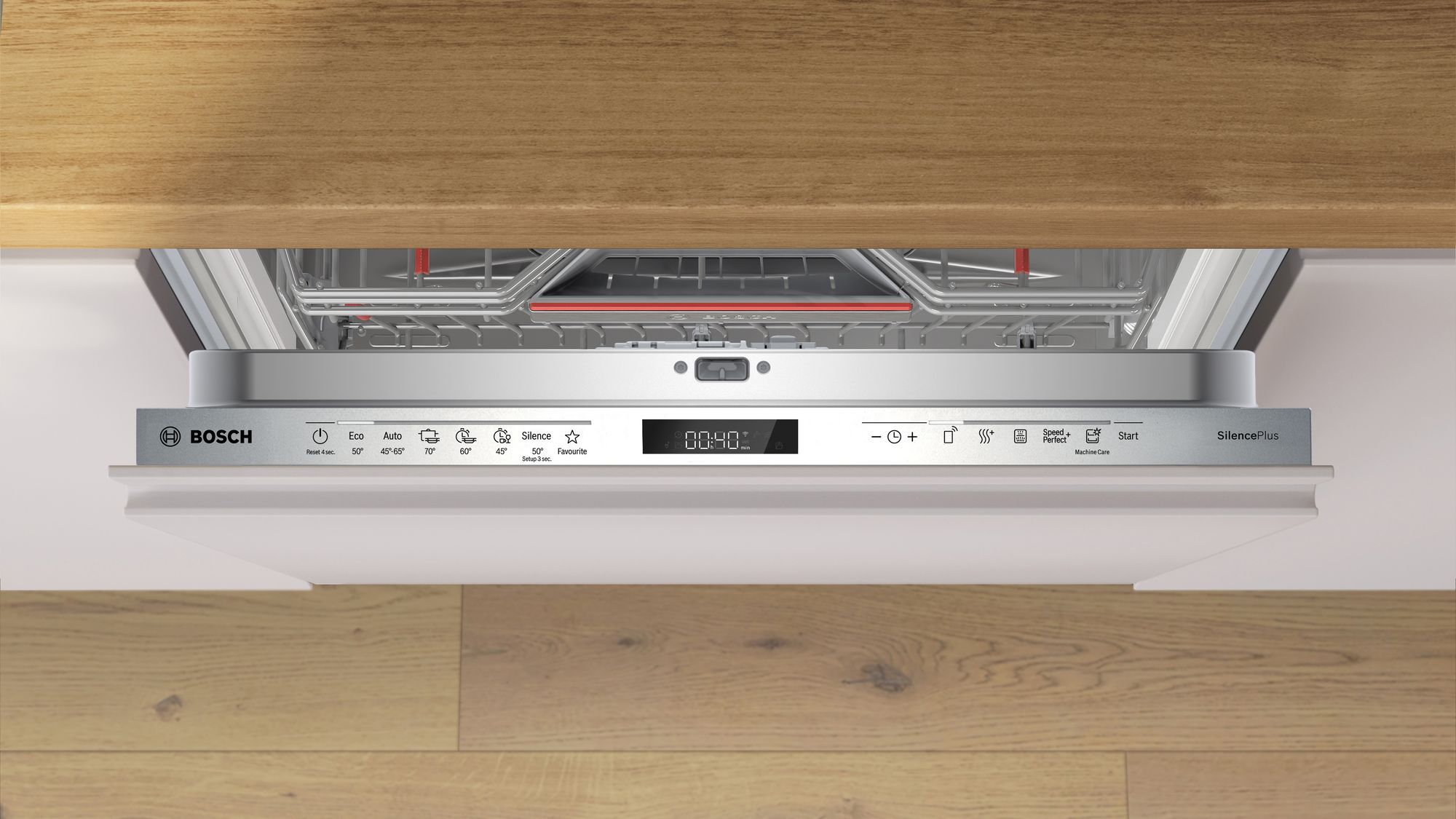 Lave vaisselle tout integrable 60 cm BOSCH Home Connect 14 couverts 42dB Inox - SBD6ECX21E