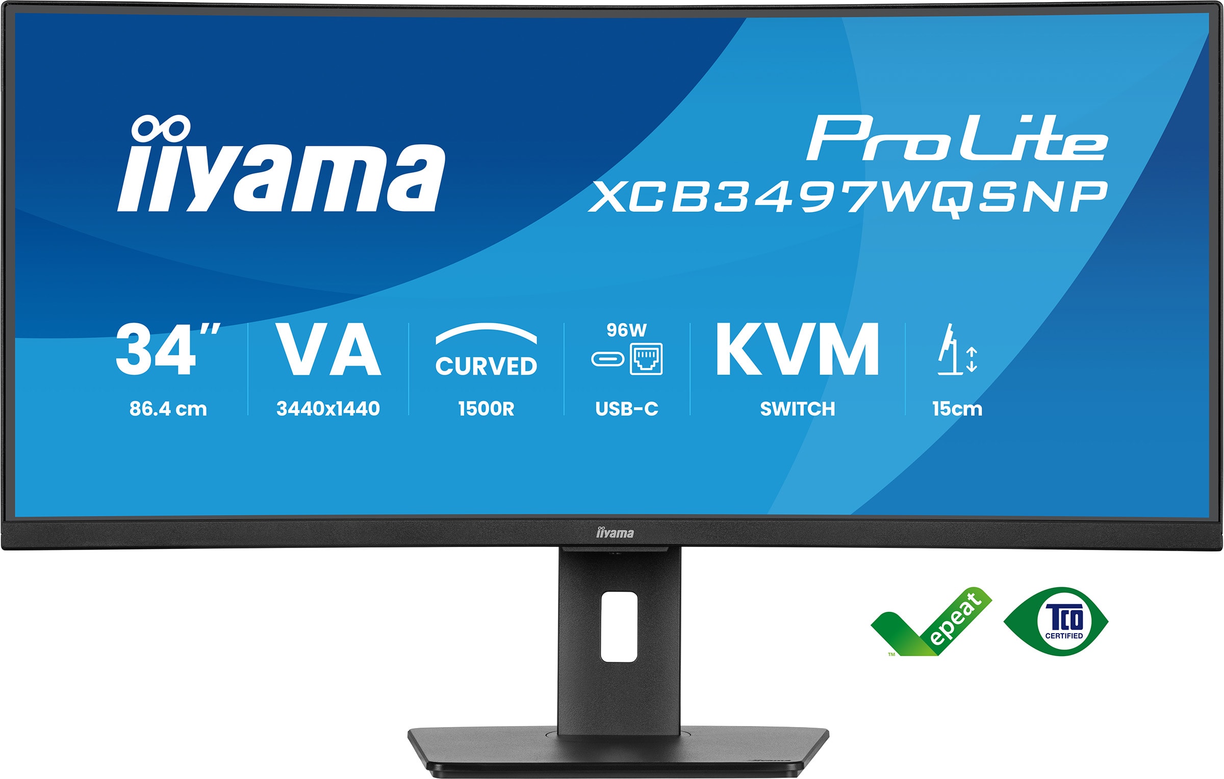Ecran PC Gamer 34 pouces incurvé IIYAMA 120Hz 0.4ms VA Noir IIXCB3497WQSNPB1