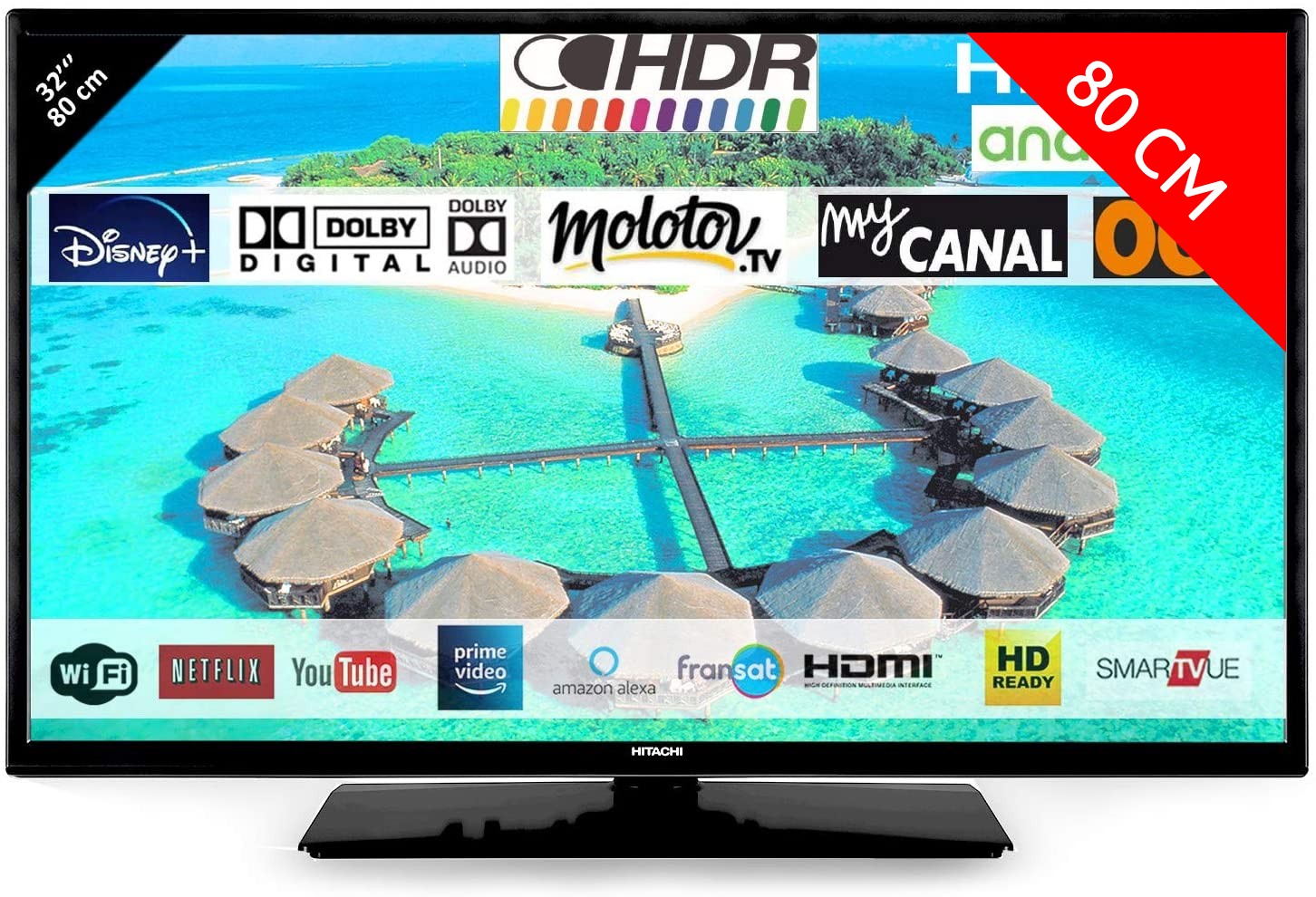 HITACHI TV LED 80 cm 32" 32HAE2252 HITACHI TV LED 80 cm 32" 32HAE2252