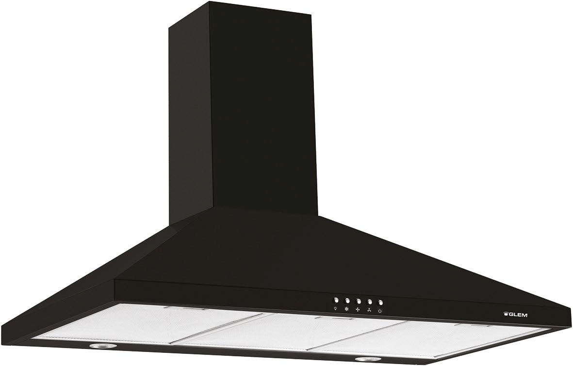 Hotte decorative murale GLEM 90cm 67dB Noir GHP945BK