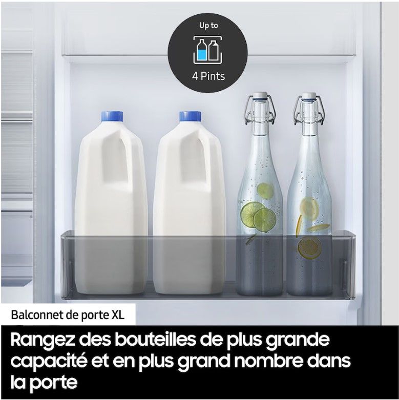 Réfrigérateur congélateur bas SAMSUNG 344L No Frost Gris - RB34C600EWW