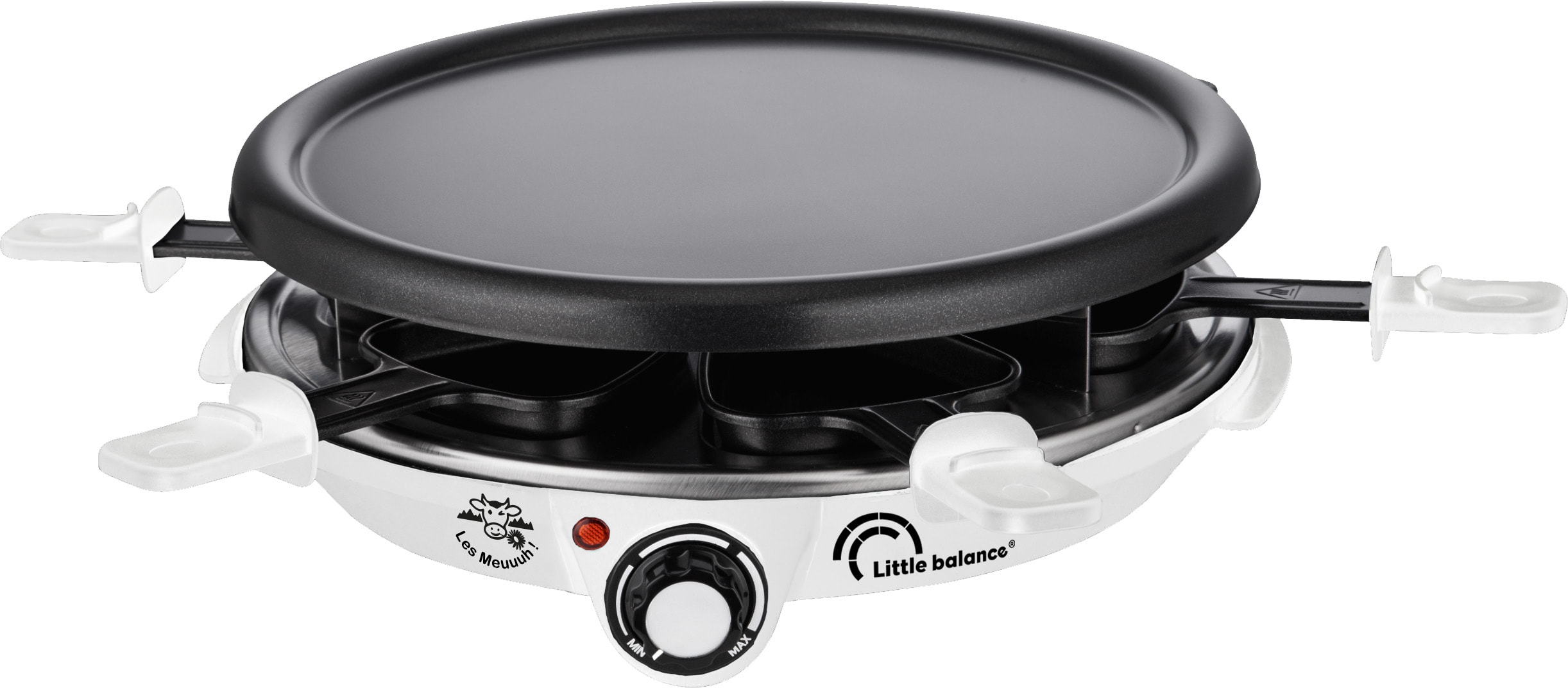 Raclette Multifonction LITTLE BALANCE 6 personnes 1200W Blanc 8748