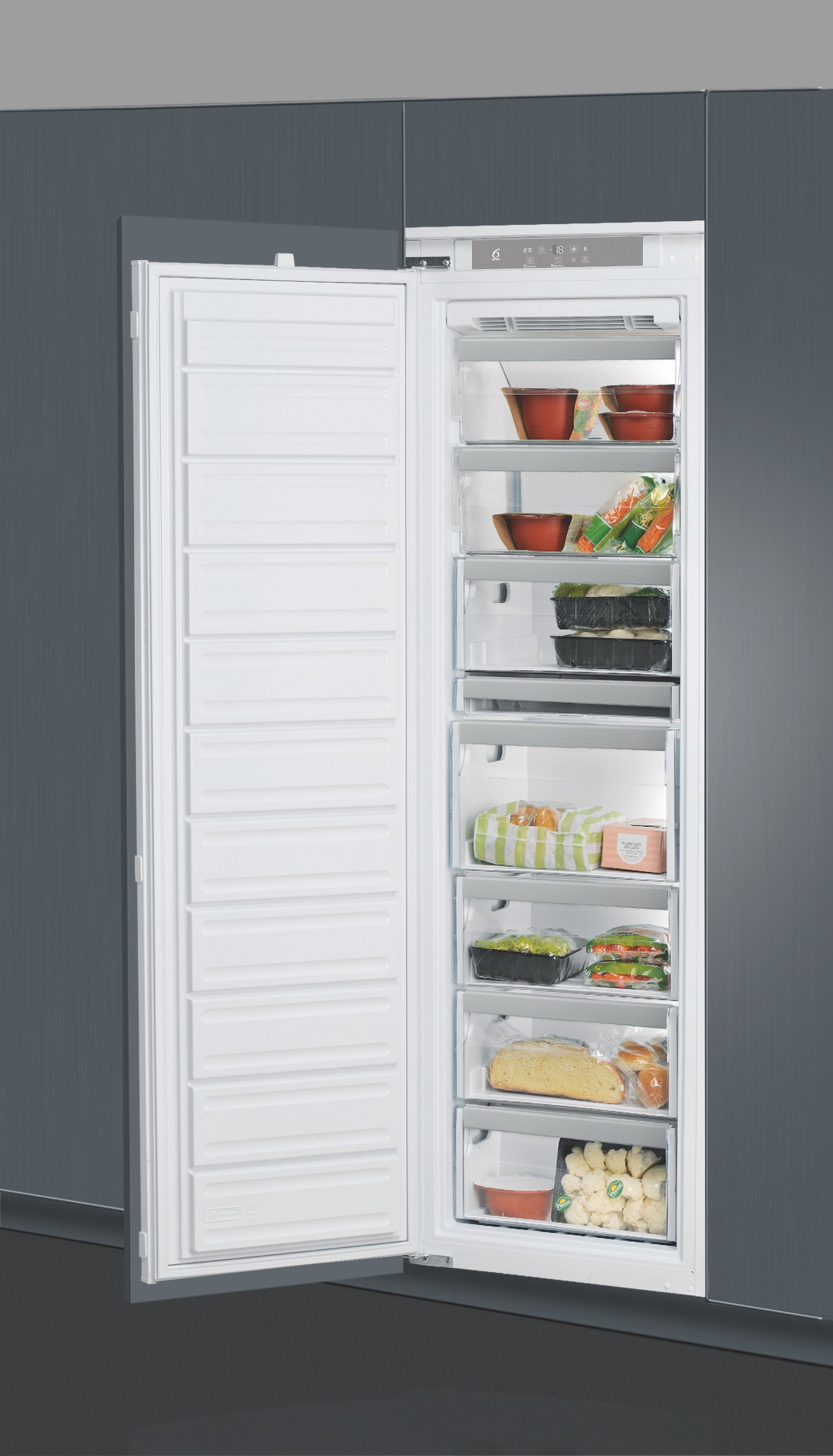 WHIRLPOOL Congélateur encastrable armoire 6ème sens No Frost 209L AFB18401 WHIRLPOOL Congélateur encastrable armoire 6ème sens No Frost 209L AFB18401