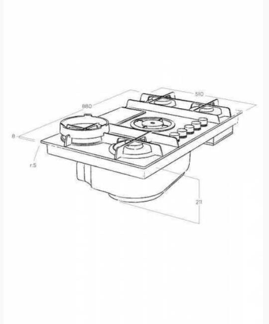 Plaque gaz ELICA  - PRF0147740