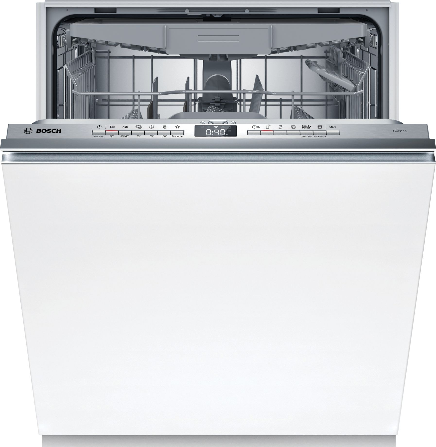 Lave vaisselle tout integrable 60 cm BOSCH Connecté 14 couverts 46dB Blanc SMH4HVX14E