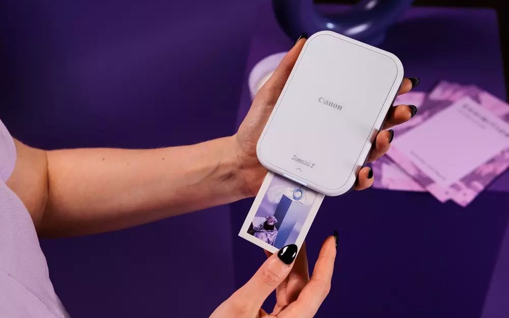 Imprimante photo CANON ZINK Bluetooth Autocollant Blanc - ZOEMINI2PACKBLANC