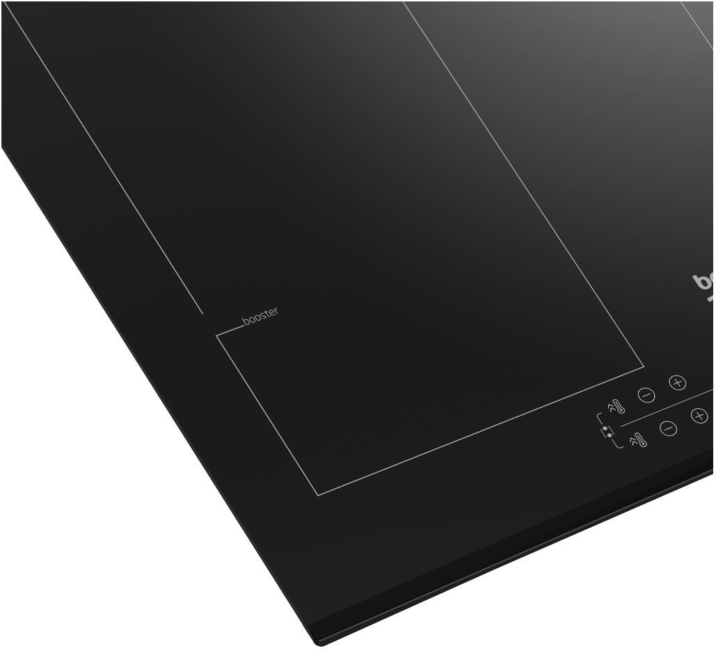 Plaque induction BEKO 4 foyers dont 2 zones modulables 60cm Noir - HII64206F2MT