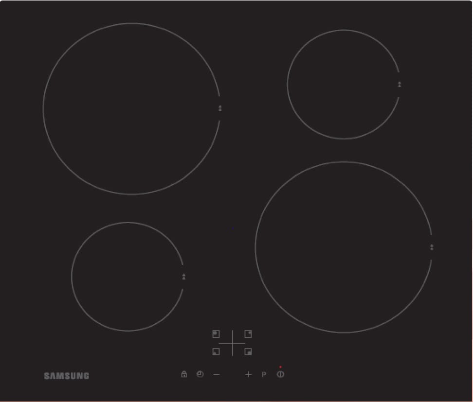 SAMSUNG Plaque induction 4 Foyers 60 cm 7200W Noir - NZ64M3NM1BB