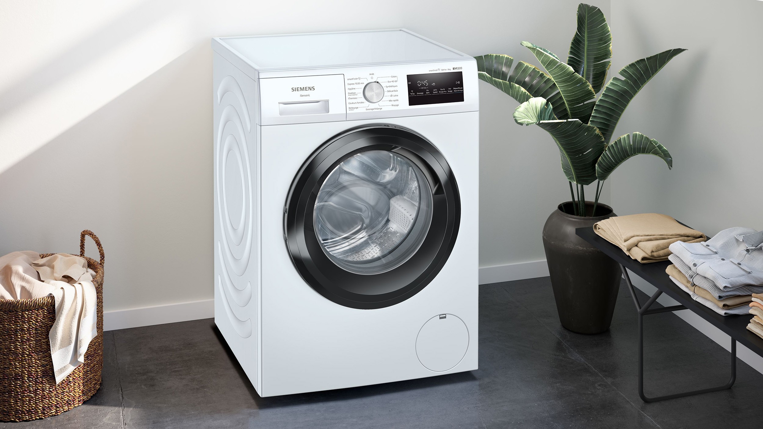 Lave linge Frontal SIEMENS iQ300, 1200trs/mn, 8kg, Blanc - WM12N228FR Lave linge Frontal SIEMENS iQ300, 1200trs/mn, 8kg, Blanc - WM12N228FR