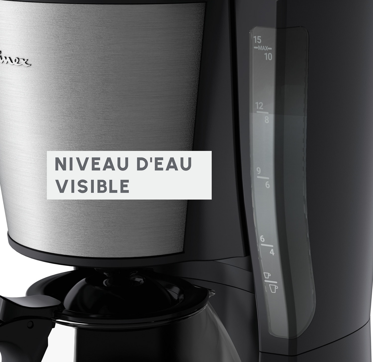 Cafetière MOULINEX Programmable 1.25L 15 tasses Inox - FG5S2DE0