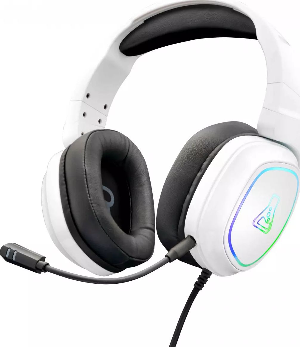 Micro-Casque gaming THE G-LAB Radium Filaire RGB Blanc - KORP-RADIUM-WHITE