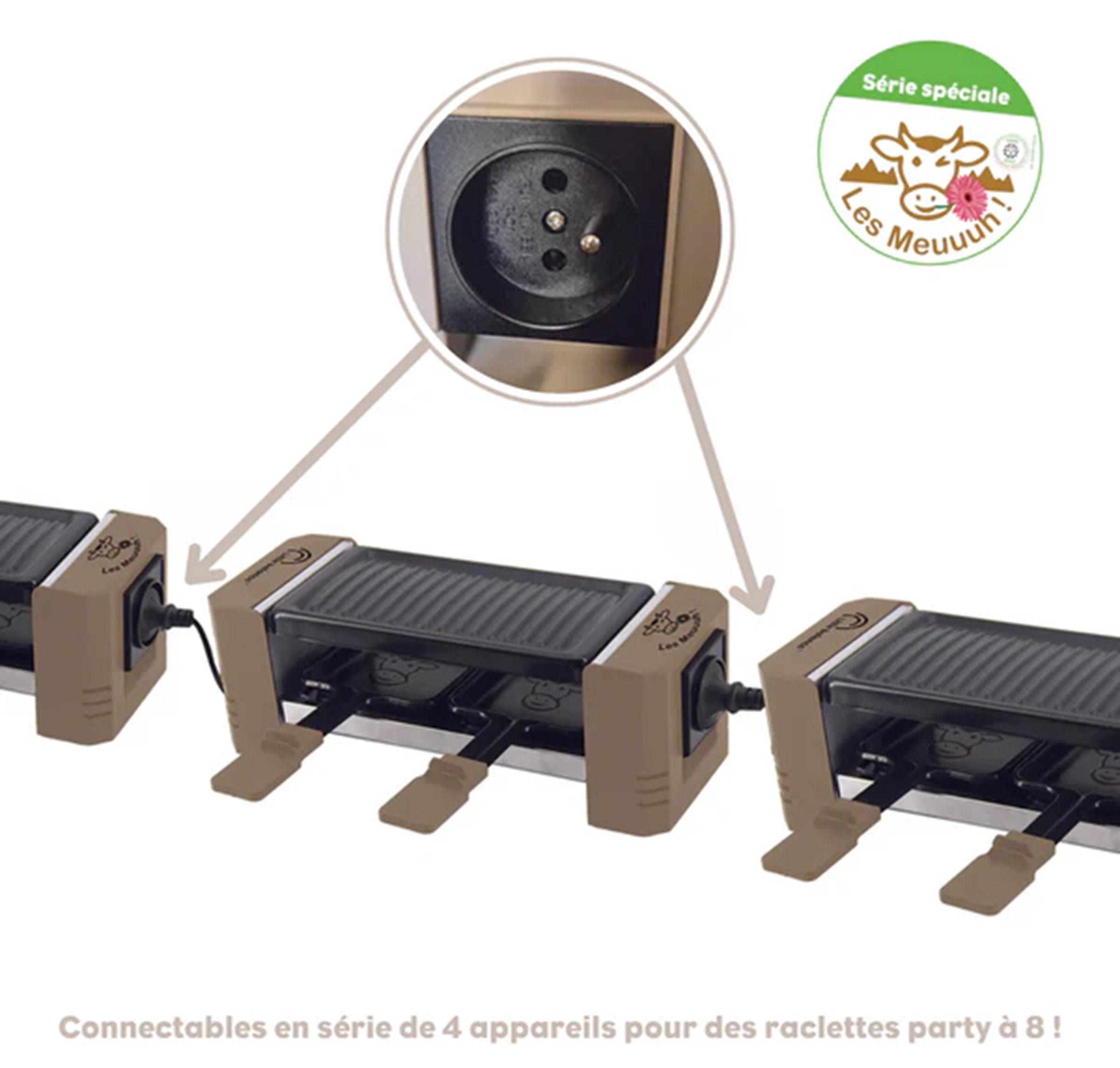 Raclette Multifonction LITTLE BALANCE 2 personnes 320W Muscade - 8763