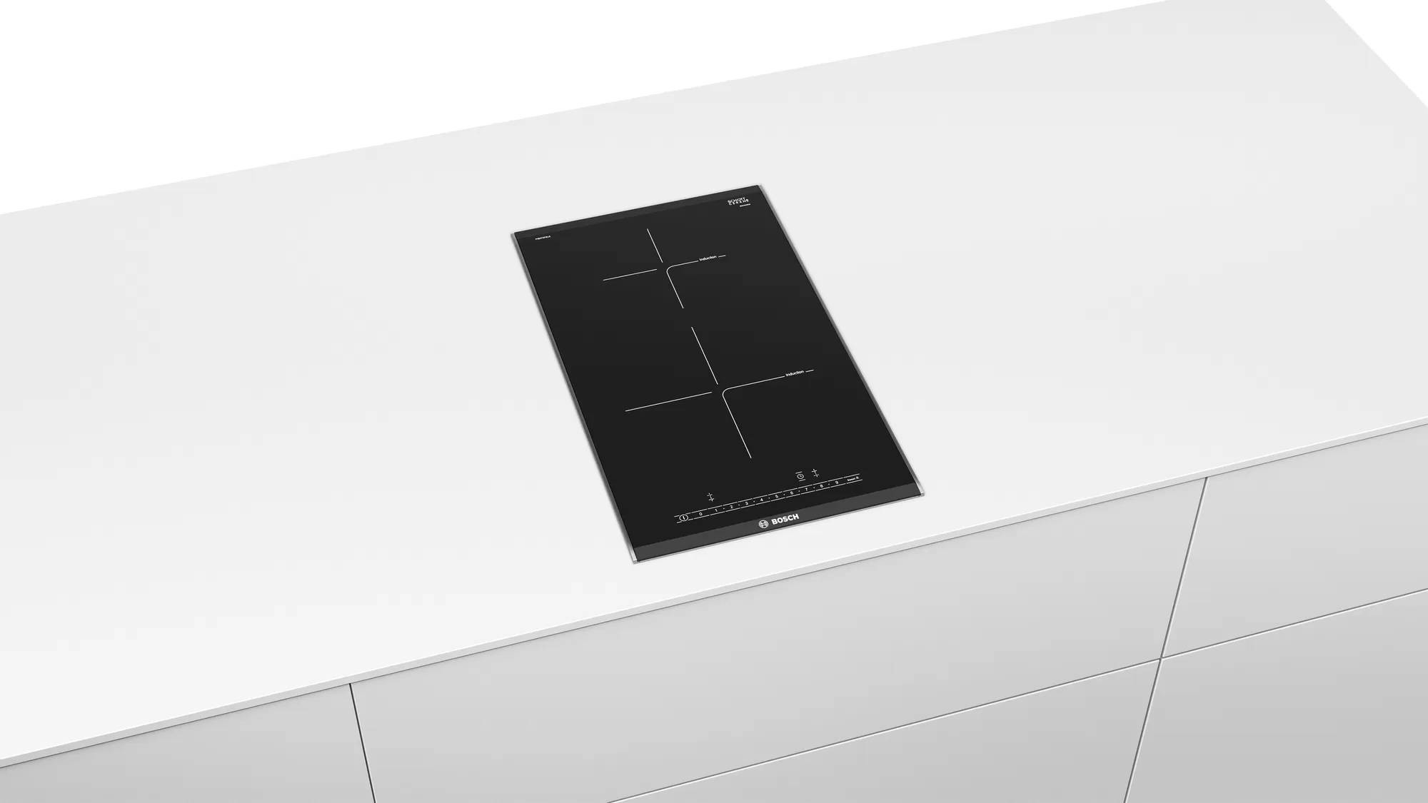 Domino induction BOSCH Série 6 2 foyers 3700W 30cm Noir - PIB375FB1E