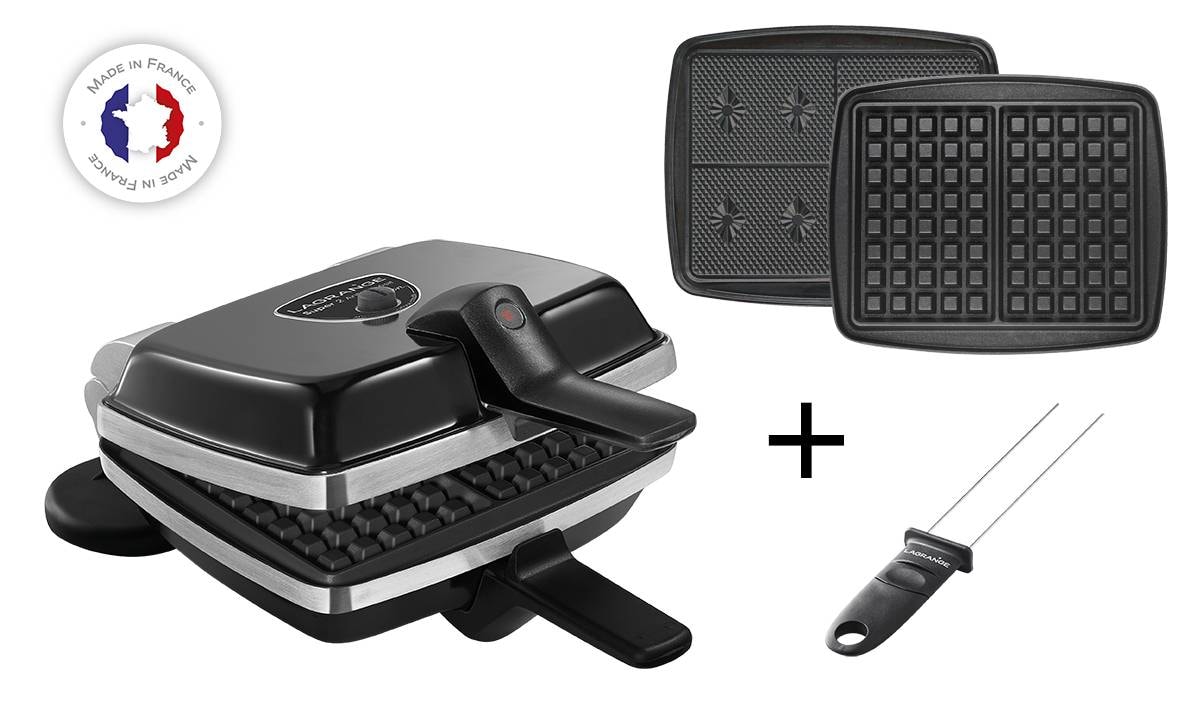 Gaufrier LAGRANGE Réversible Multifonction 1000W Noir 039224