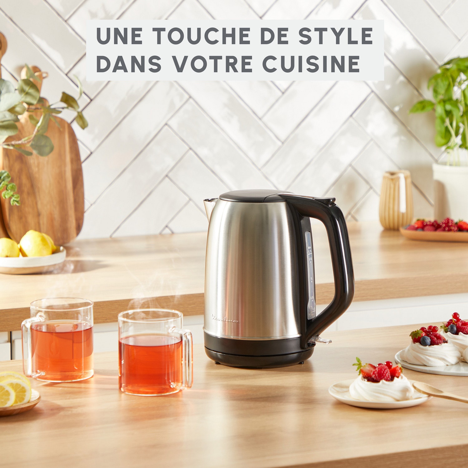 Bouilloire MOULINEX 1,7L 2400W Inox - BY5S0DE0