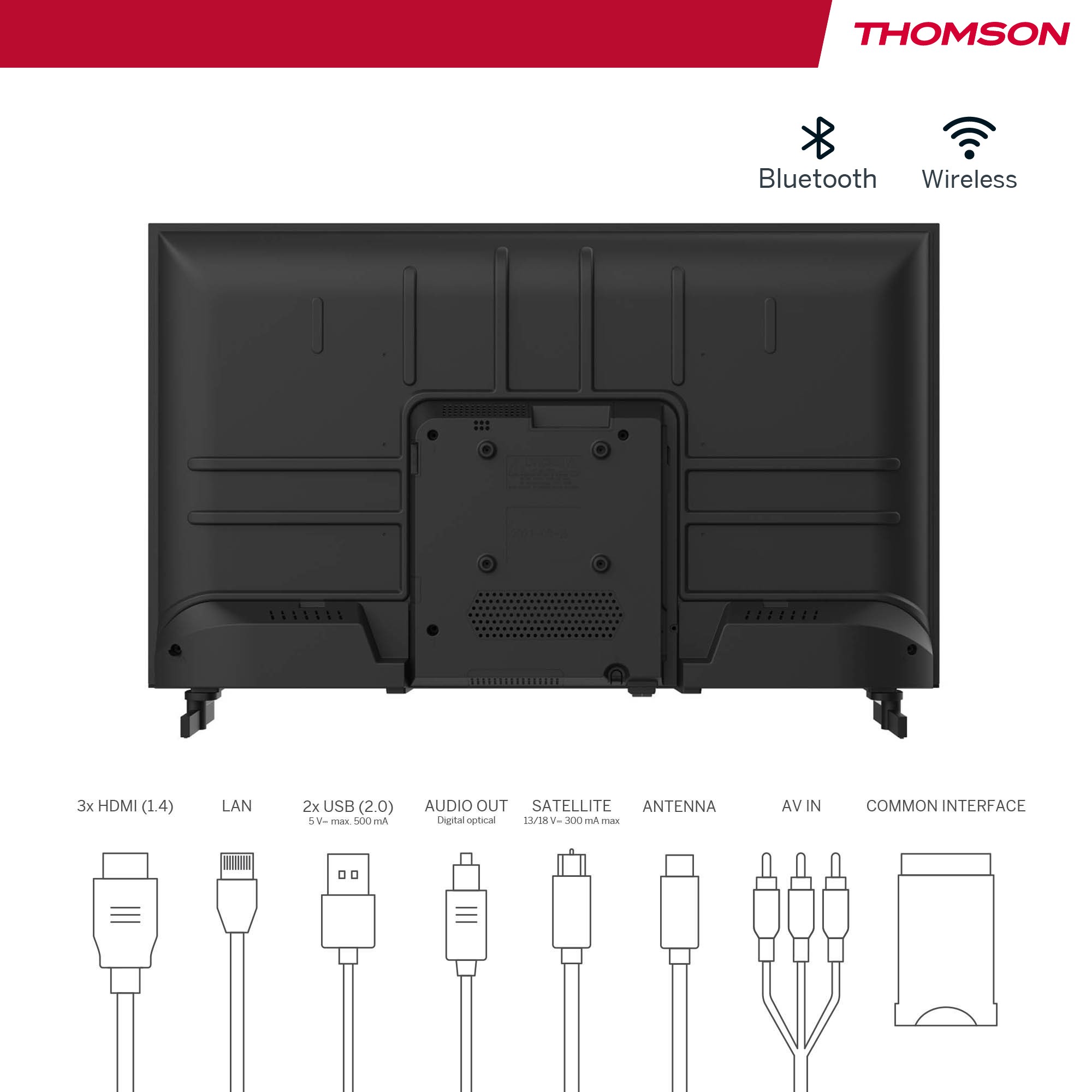 THOMSON TV LED 80 cm 50 Hz HDTV 32" - 32HA2S13
