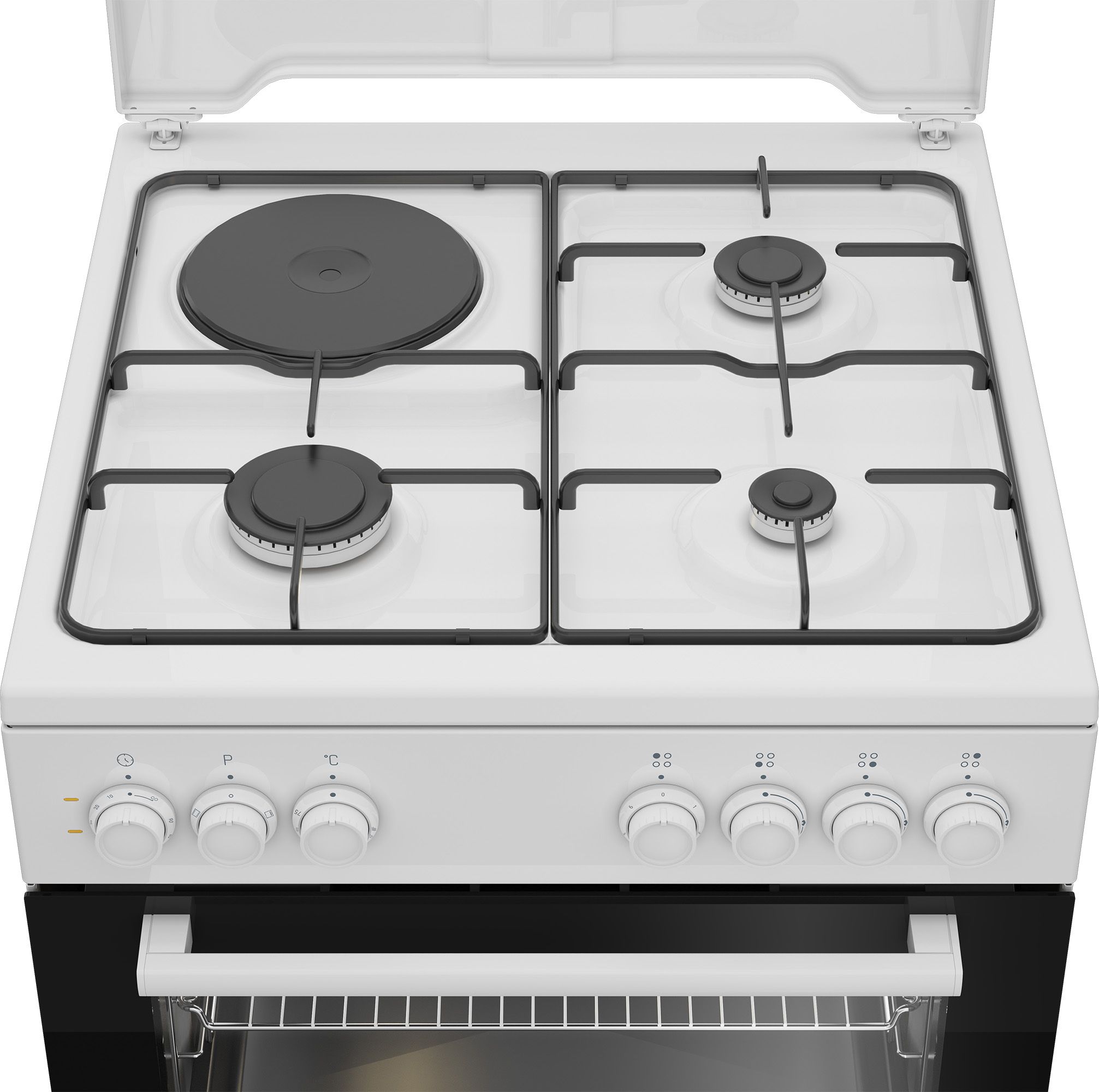 Cuisiniere mixte BEKO 4 foyers 60 cm Blanc - FBS63031WCS