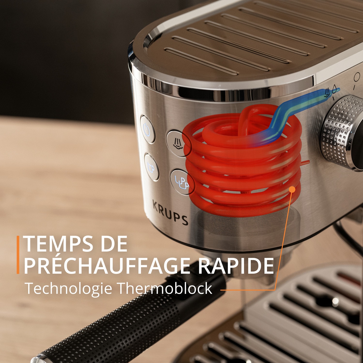 Expresso KRUPS Buse vapeur Inox - XP444C10