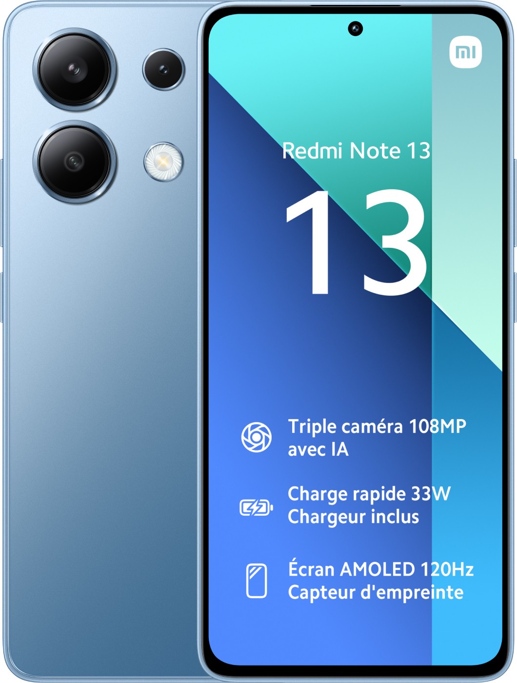 XIAOMI Smartphone Redmi Note 13 4G 8+256Go - Bleu  REDNOTE13-4G-256-BLE