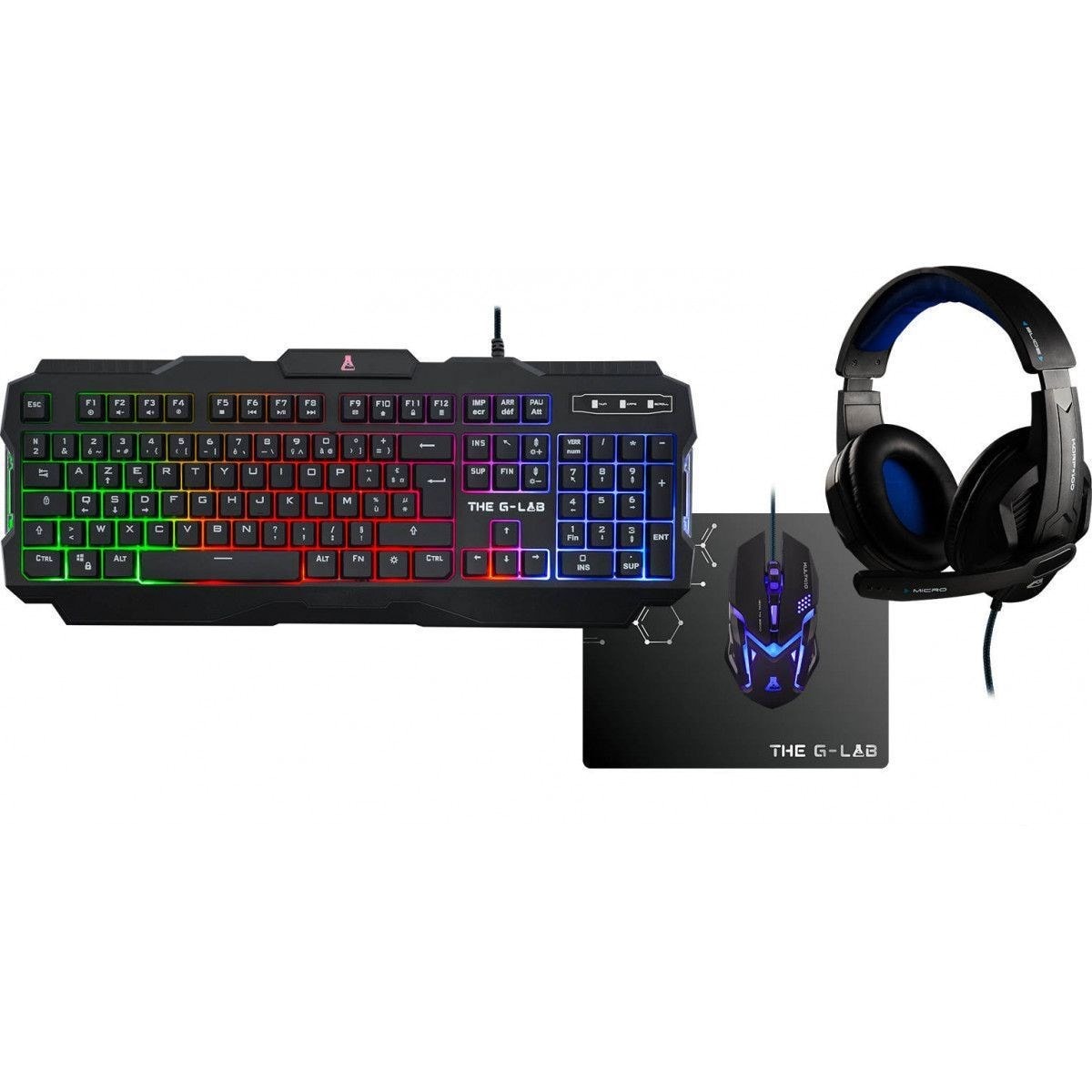 Clavier gamer THE G-LAB Rainbow COMBO-ARGON-E