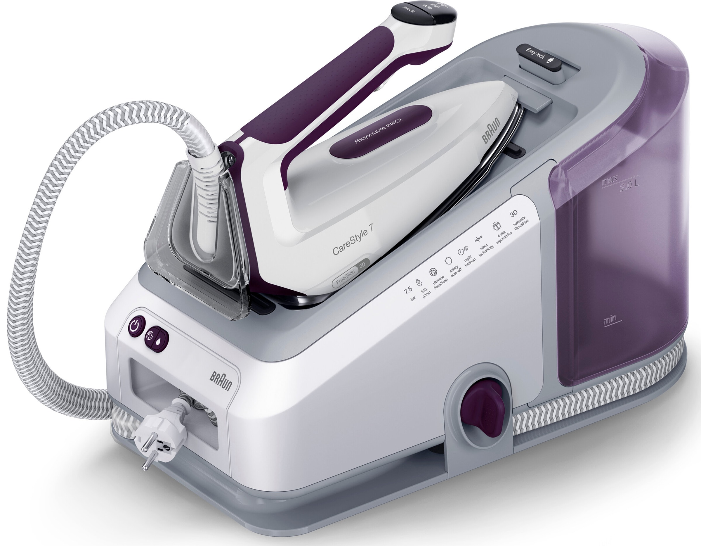Centrale vapeur BRAUN CareStyle 7 Pro, 2700W, Violet - IS7266VI Centrale vapeur BRAUN CareStyle 7 Pro, 2700W, Violet - IS7266VI