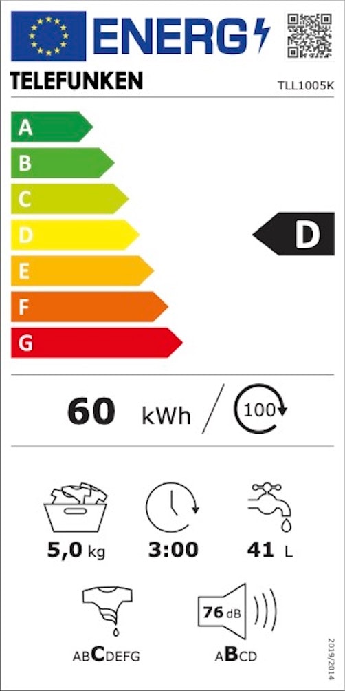 TELEFUNKEN Lave linge Frontal  - TLL1005K