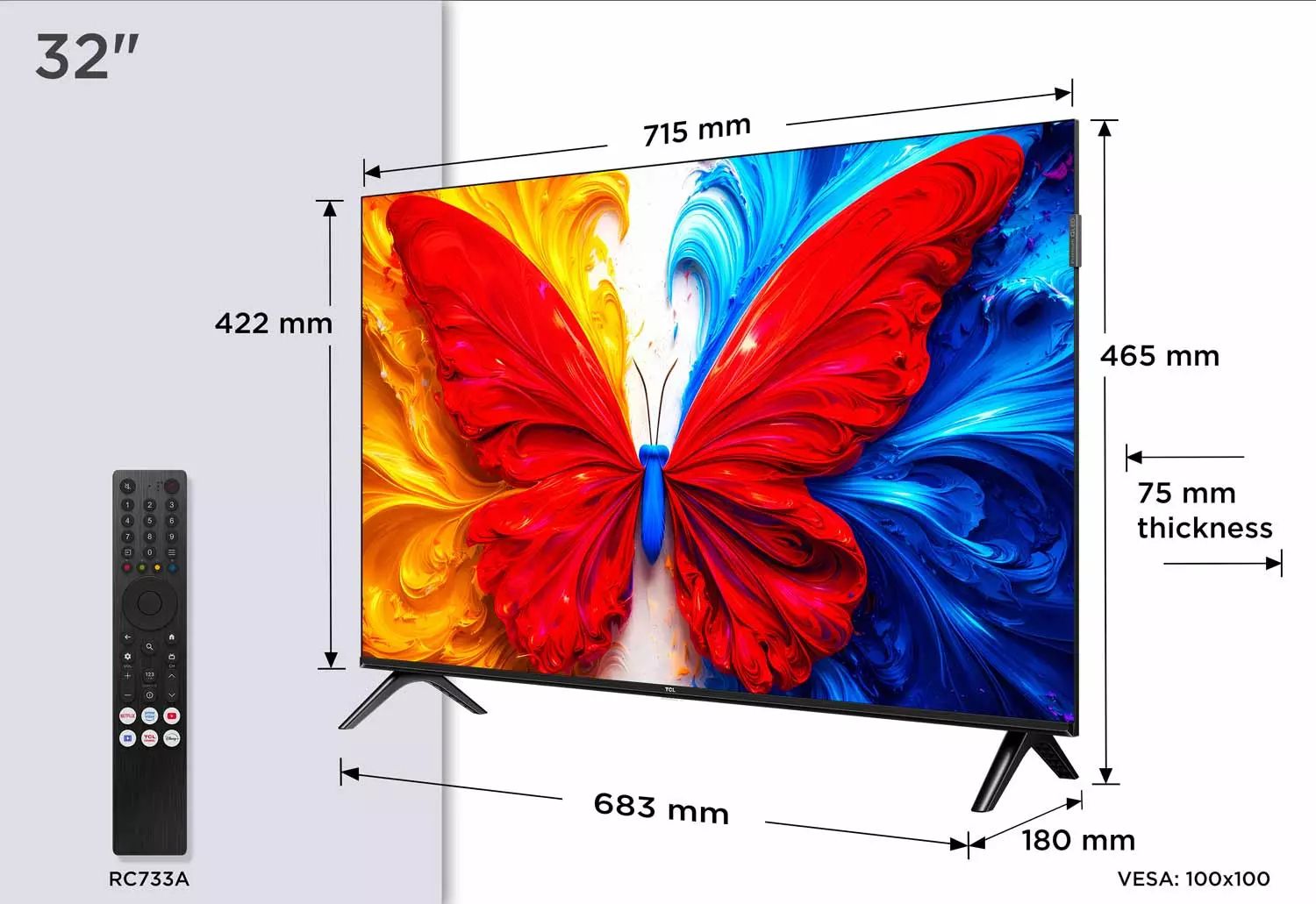 TV QLED Full HD 80 cm TCL  - 32S5L