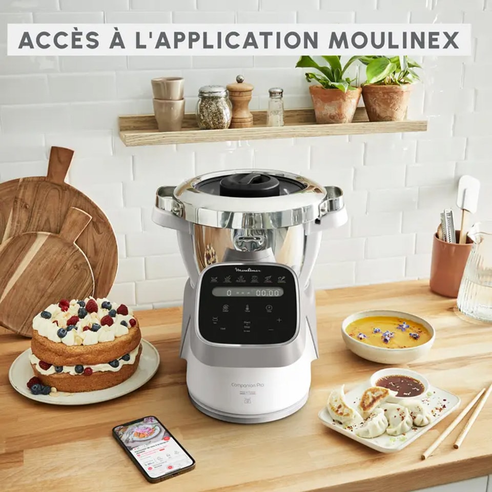 Multicuiseur MOULINEX , Companion Pro, 4.5L, 1550W, Blanc - HF850810 Multicuiseur MOULINEX , Companion Pro, 4.5L, 1550W, Blanc - HF850810