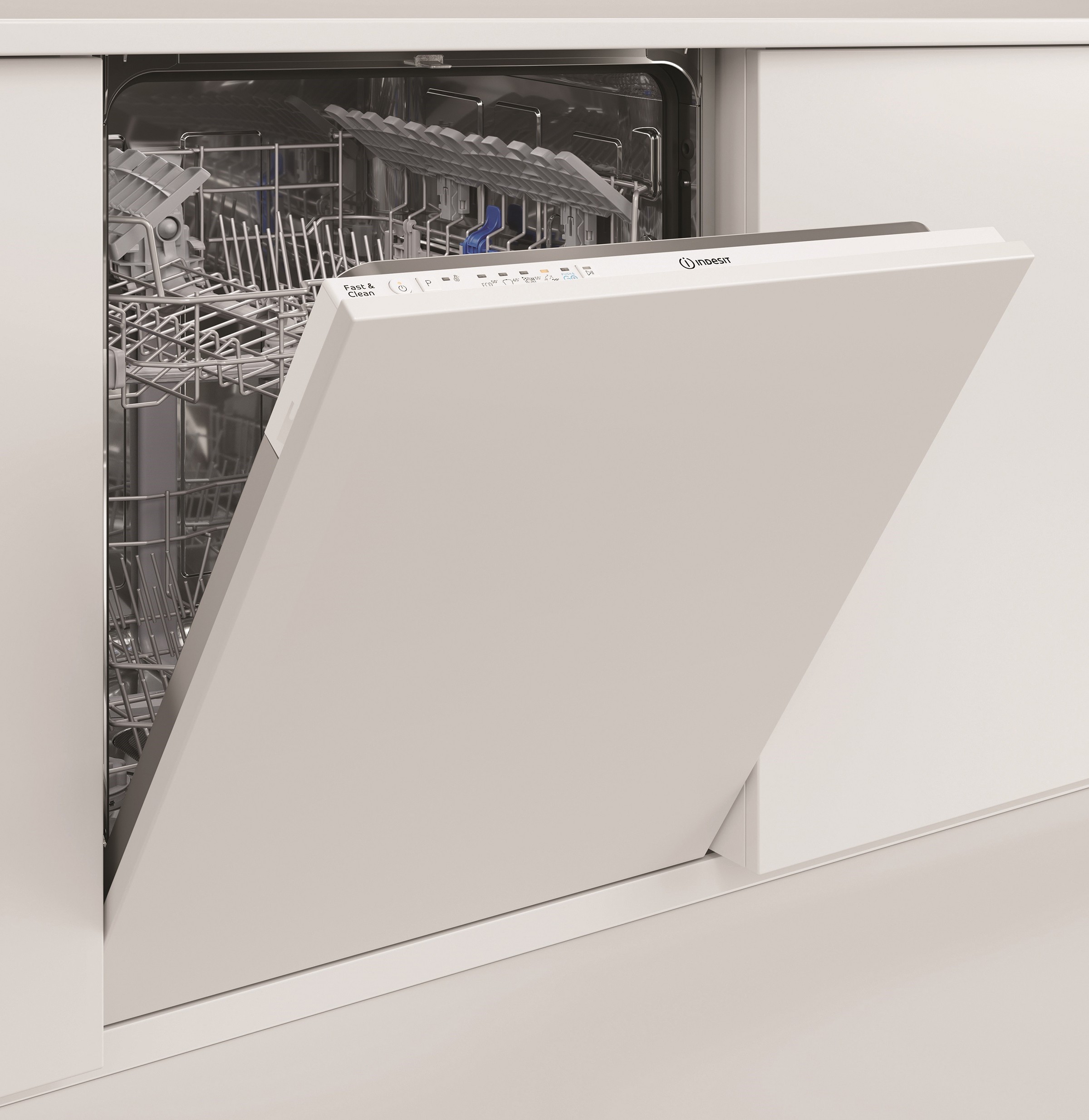 Lave vaisselle tout integrable 60 cm INDESIT 14 couverts 46dB - D2IHL326