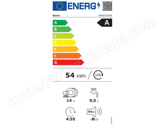 Lave vaisselle integrable 60 cm BOSCH Série 6 Home Connect PerfectDry 44dB 14 couverts - SMI6TCS00E Lave vaisselle integrable 60 cm BOSCH Série 6 Home Connect PerfectDry 44dB 14 couverts - SMI6TCS00E