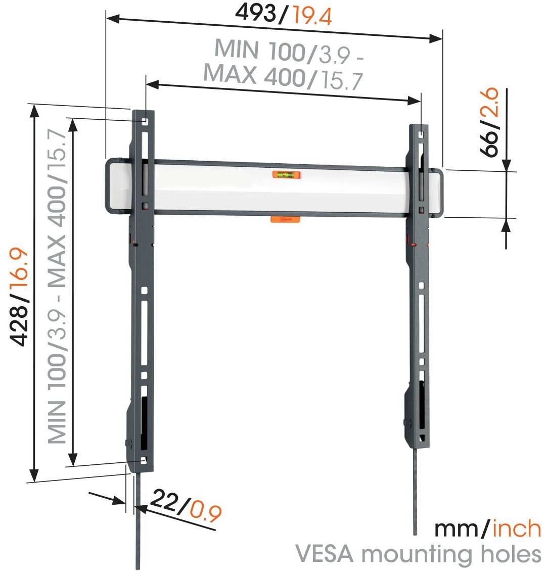 Support mural VOGEL'S  - TVM3402