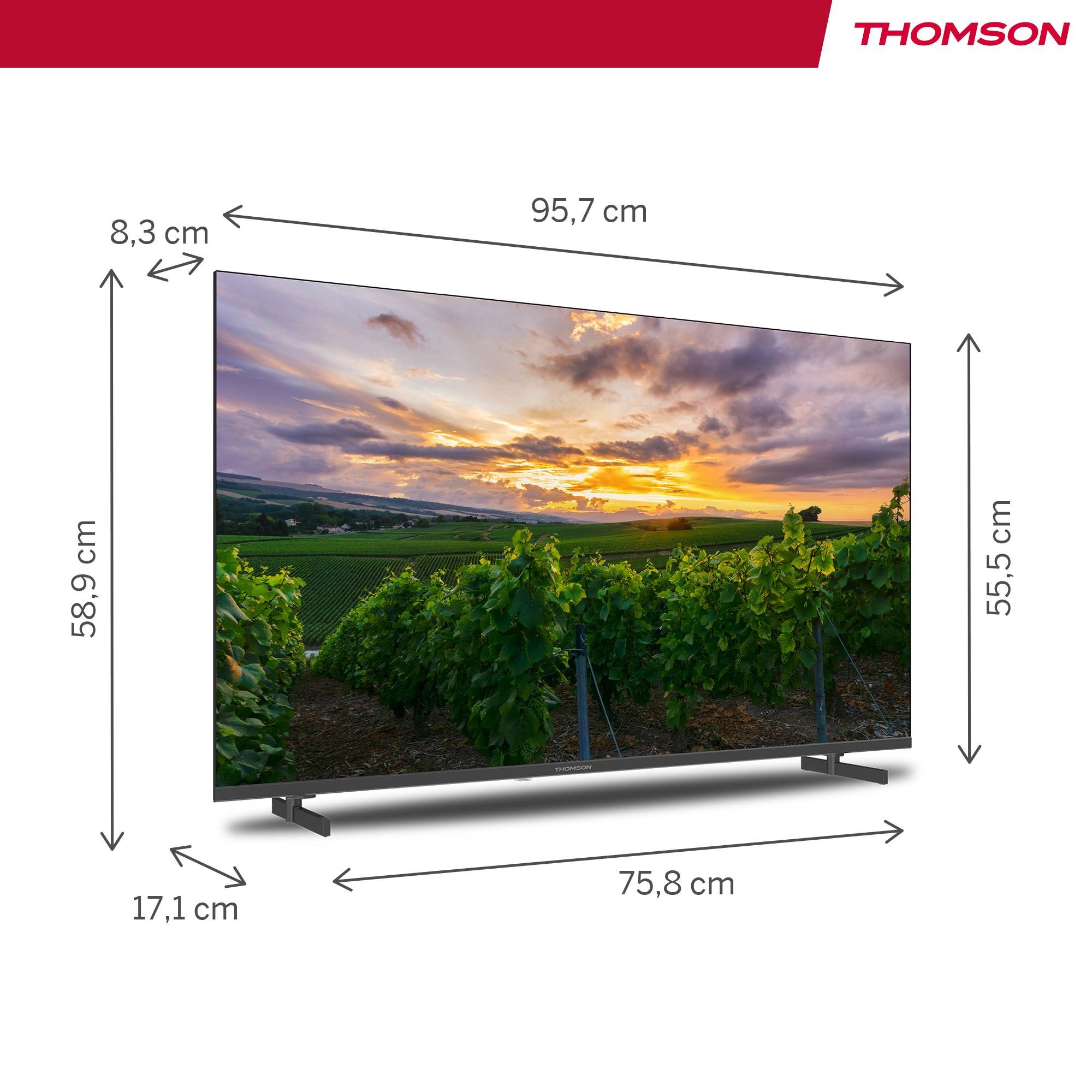 TV QLED 4K 109 cm THOMSON 50 Hz Dolby Atmos 43" - 43QA2S13 TV QLED 4K 109 cm THOMSON 50 Hz Dolby Atmos 43" - 43QA2S13