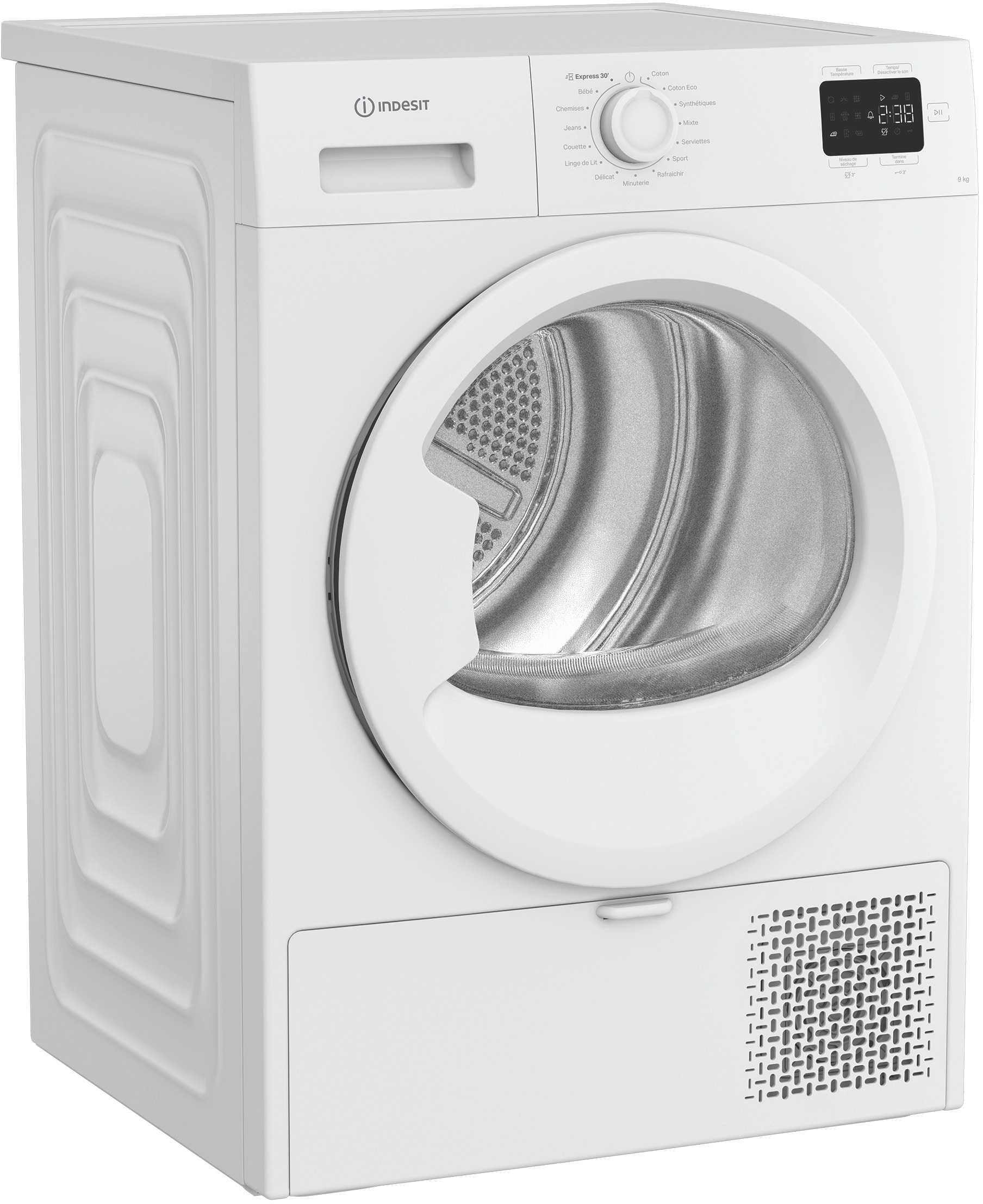 Sèche-linge pompe à chaleur INDESIT Tambour galva 9Kg Blanc - CYD92DWWFR