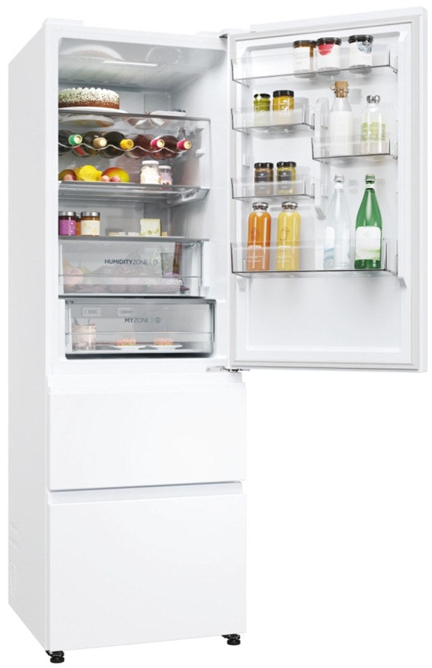 Réfrigérateur congélateur bas HAIER No Frost, Humidity Zone, 360L Blanc - HTW5618ENPW Réfrigérateur congélateur bas HAIER No Frost, Humidity Zone, 360L Blanc - HTW5618ENPW